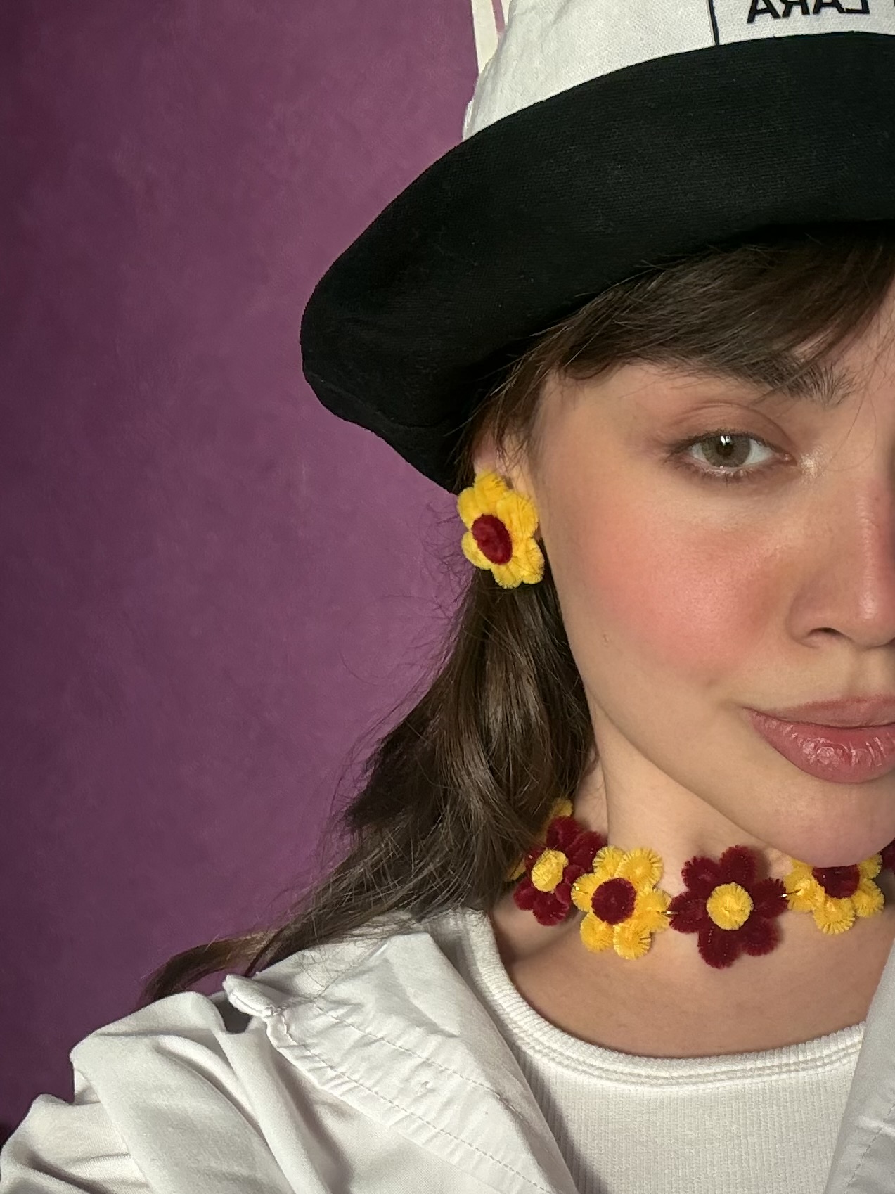 ست گردنبند و گوشواره”فلوریا”|گردنبد دو رو | اکسسوری خاص و انحصاری Ariana Handmade با رنگ سفارش